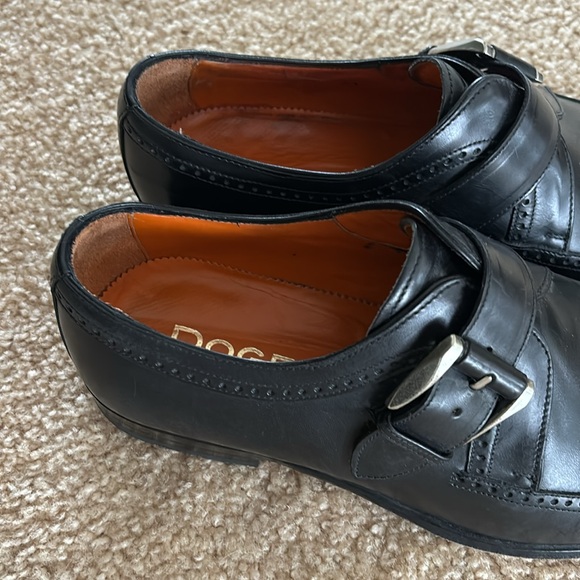Dogen black leather wingtipped oxford shoes 9.5 - Picture 3 of 7